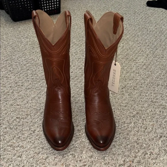 Tecovas Rich Brown Western Boots - Picture 1 of 5